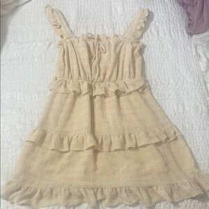 Women’s Beige Ruffle Dress
